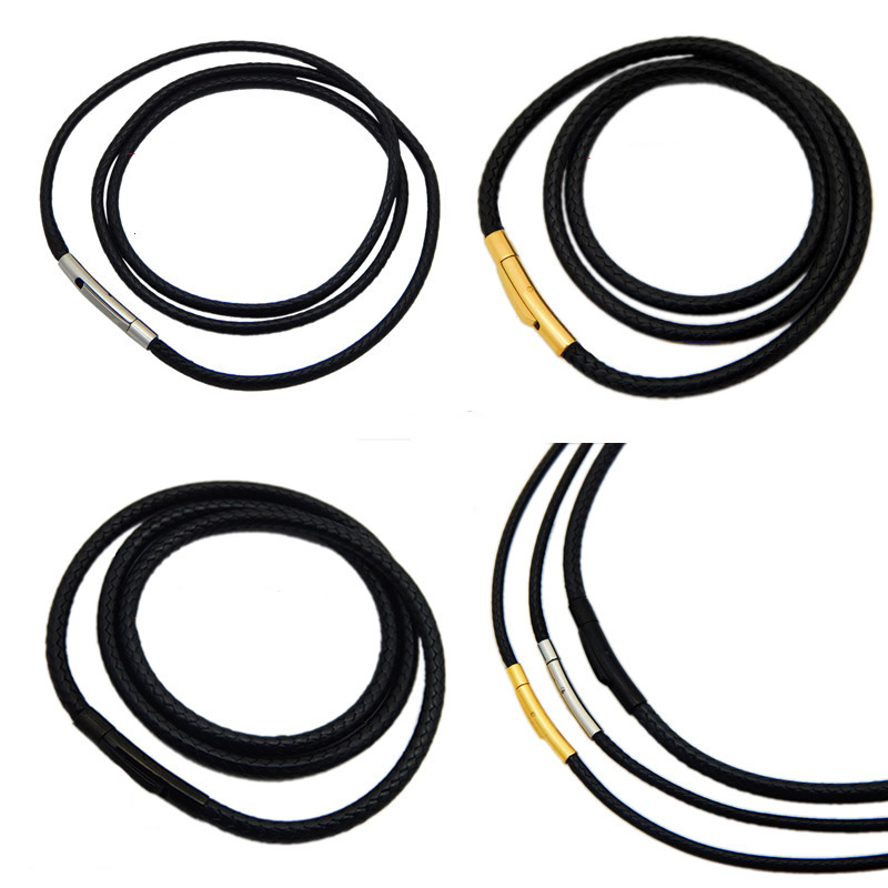 Leatherwork Thread - 2mm 3mm zwart leer gewaxt katoenen