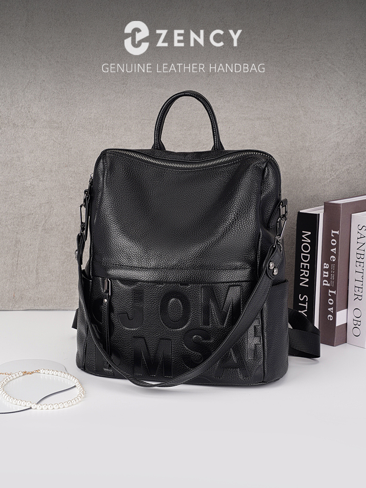 Leatherwork Letters - Zency Premium Echt Lederen Rugzak met