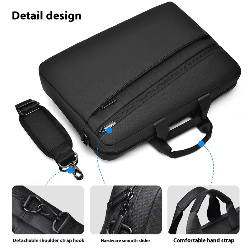 Leather Work Laptop Bag - Hoge kwaliteit zakelijke PVC schoudertassen Trendy