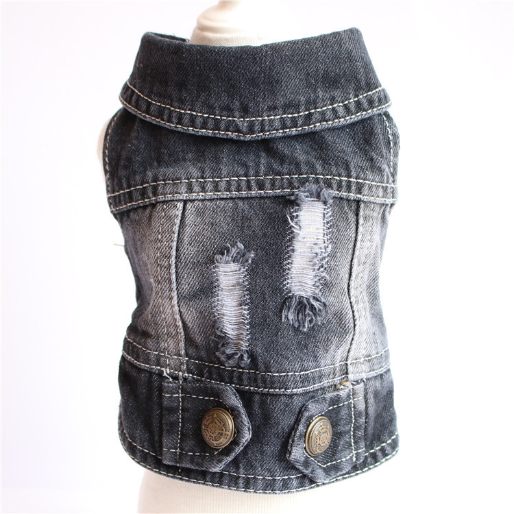 Leather Work Vest - Groothandel huisdierkleding mode klassiek cool denim