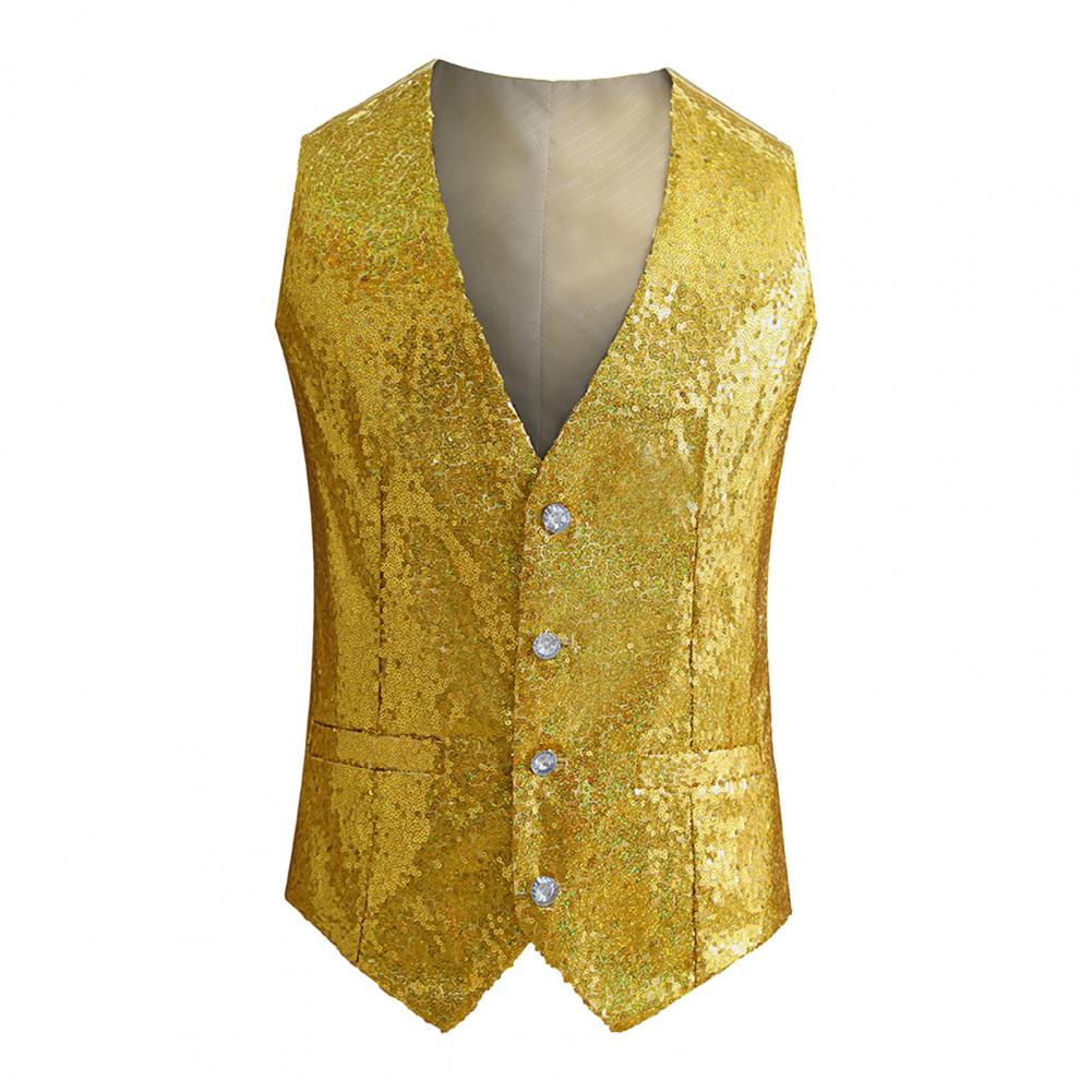 Leather Work Vest - Heren pak vesten lovertjes tanktop pak