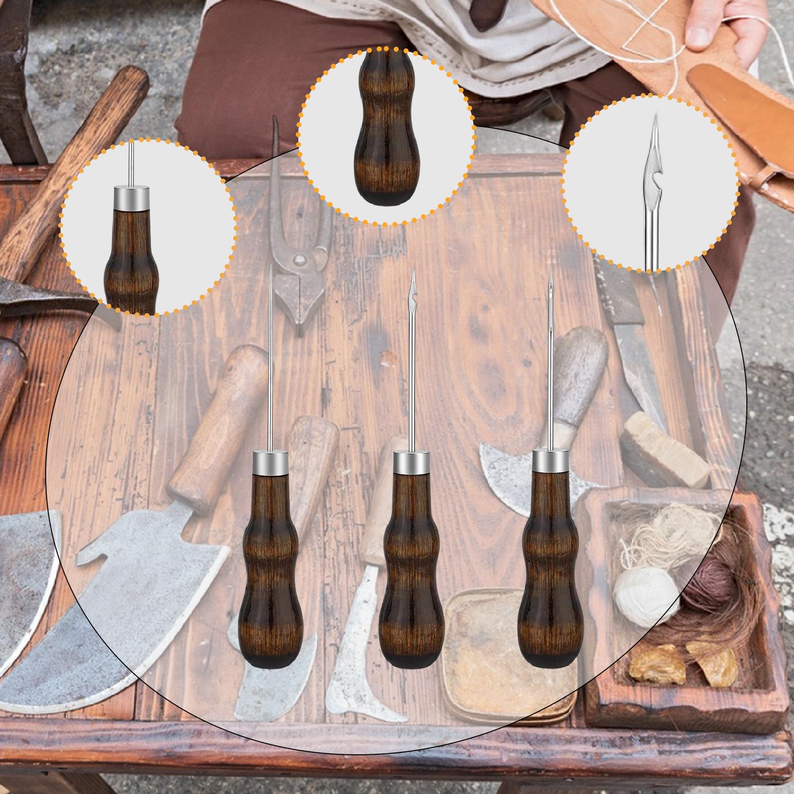Leatherwork Repairs - Handnaaigereedschapset met naaispeld voor precisie leerbewerking,