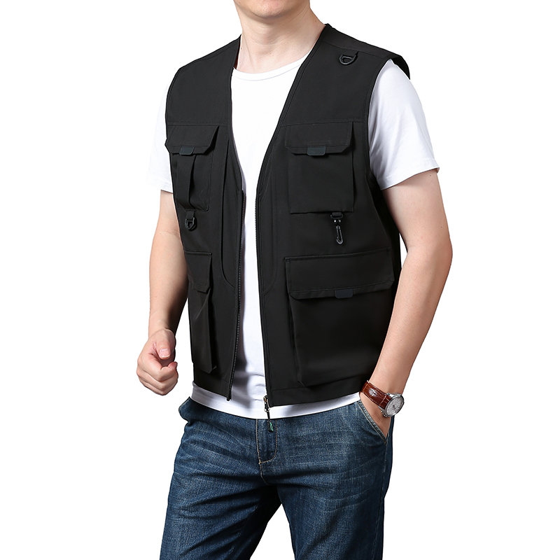 6xl Big Size Multi-Pocket Vest - Leather Work Vest recensie en prijs