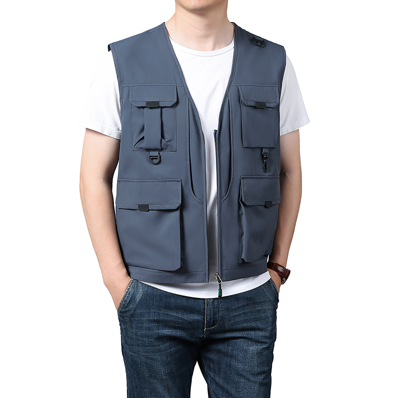 6xl Big Size Multi-Pocket Vest - Leather Work Vest recensie en prijs