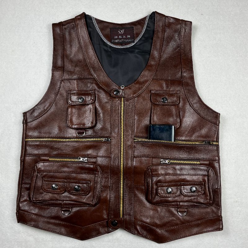 Koeienhuid Echt Lederen Vest M - Leather Work Vest recensie en prijs
