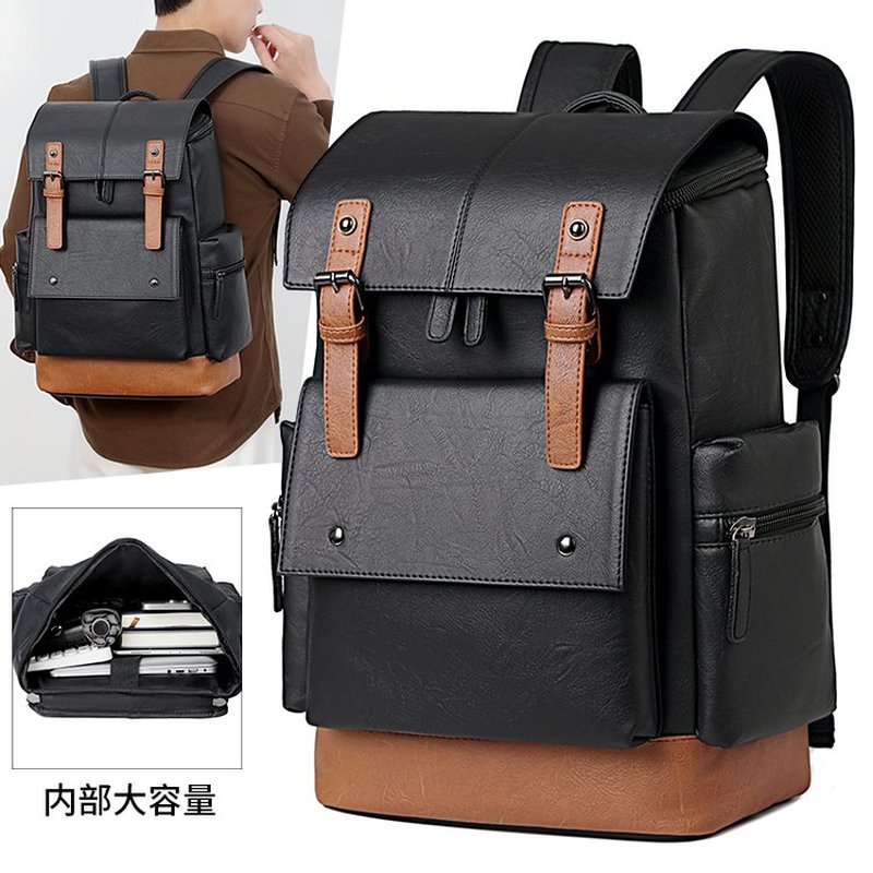 Nieuwe vintage leren rugzak vo - Leather Work Laptop Bag recensie en prijs