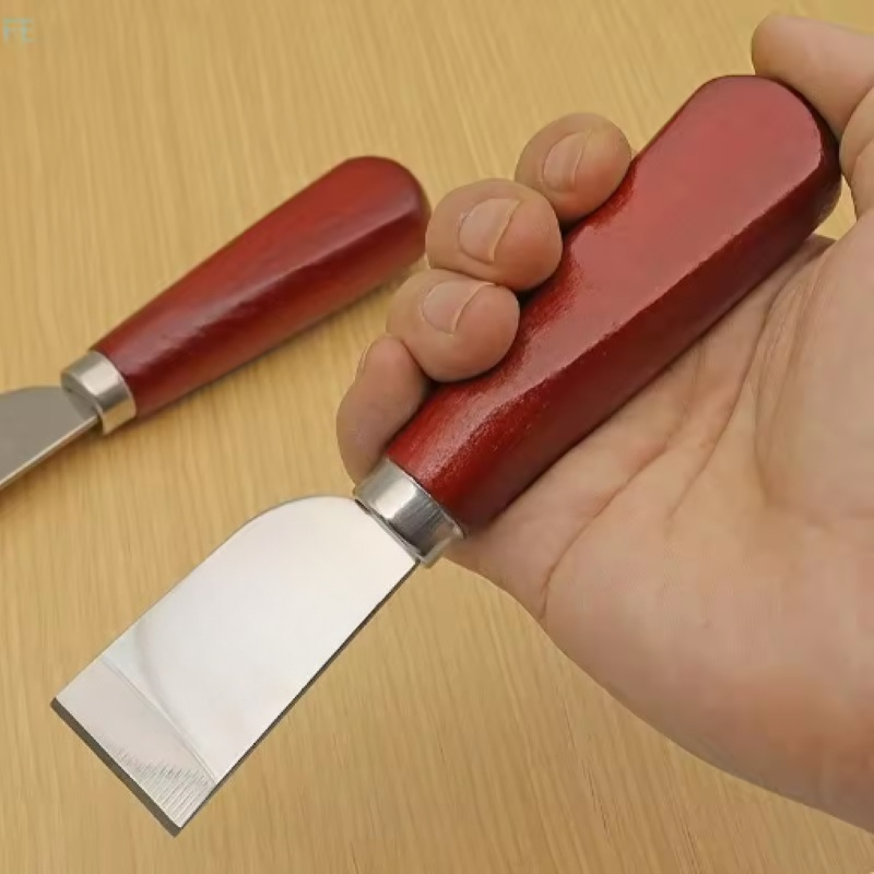 Leren schaafmes met houten han - Leatherworking Equipment recensie en prijs