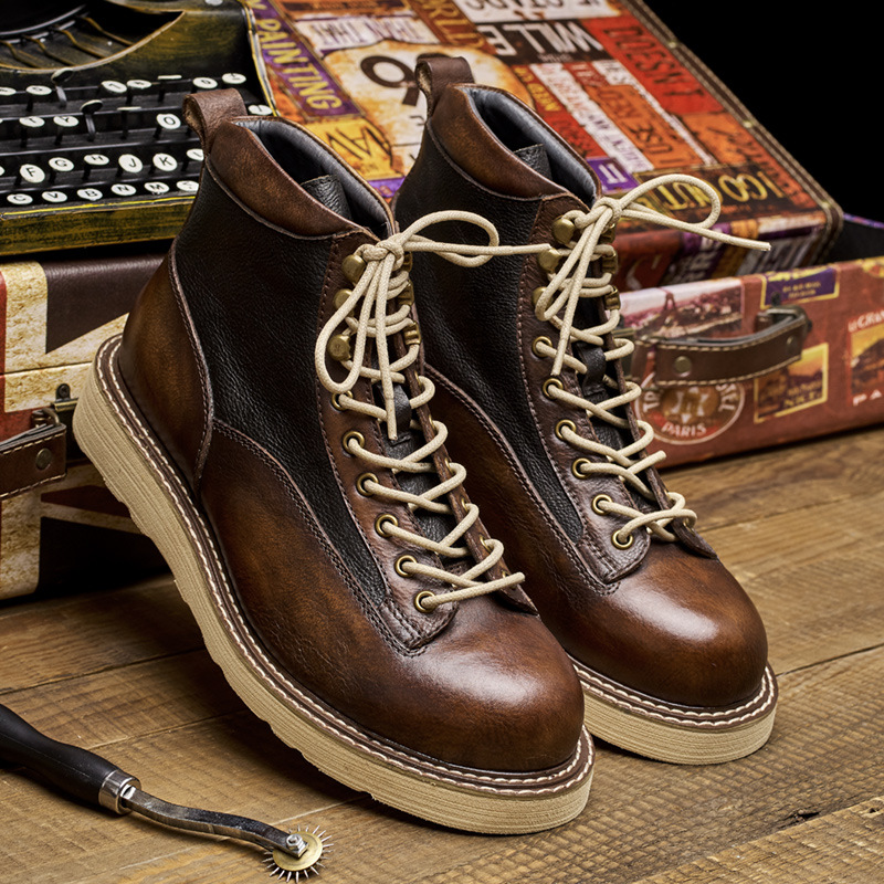 Werklaarzen met korte neus voo - Leather Work Boots recensie en prijs
