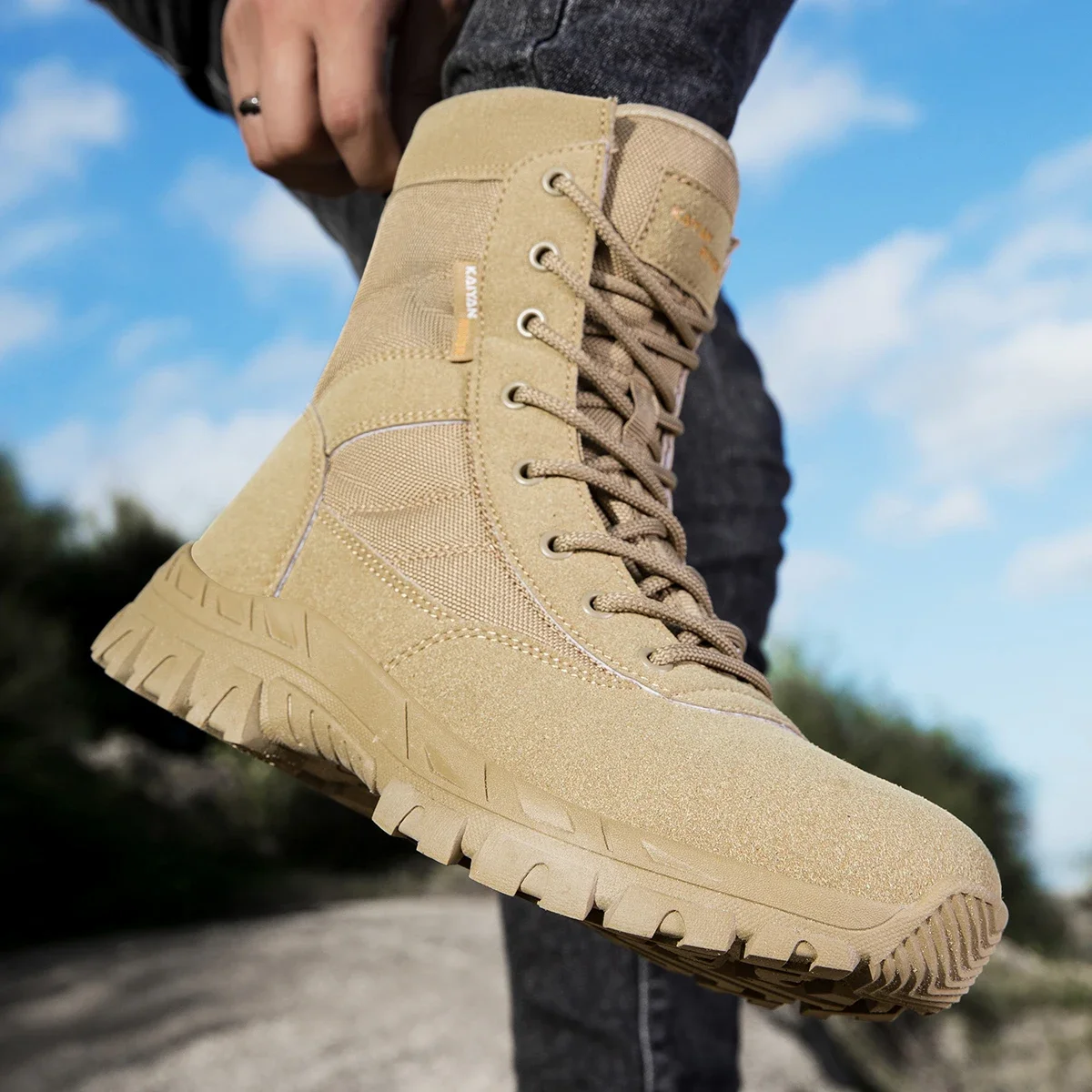 Outdoor-wandelschoenen voor he - Leather Work Boots recensie en prijs