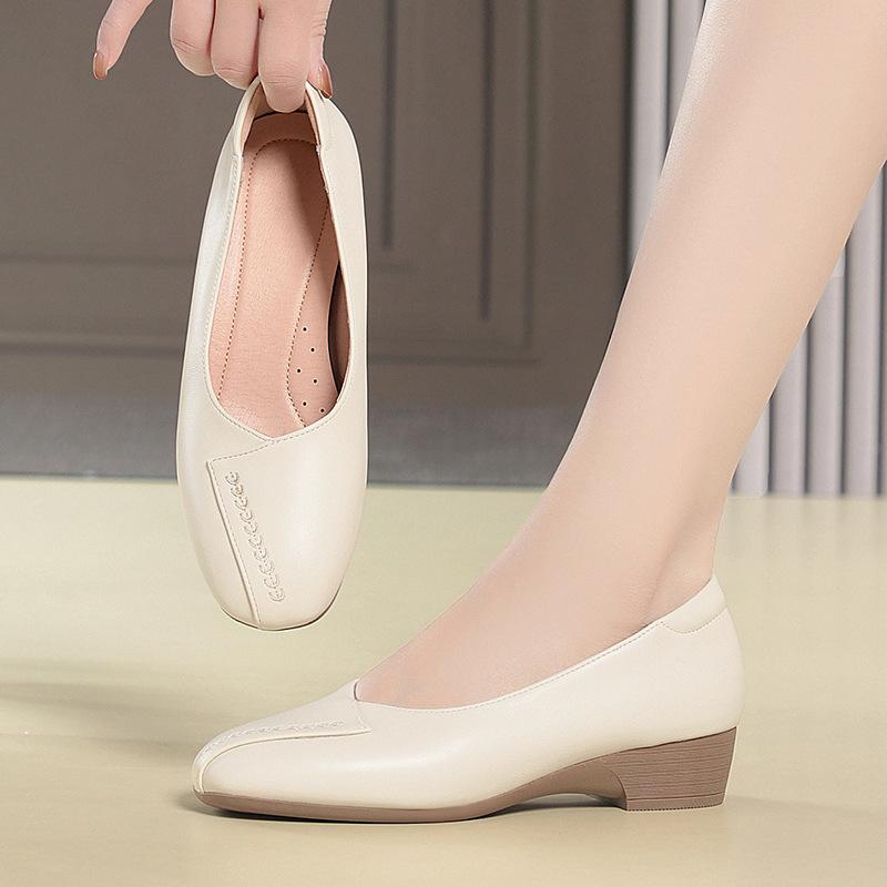 3cm Ademend Comfortabele Platt - Leather Work Flats Women recensie en prijs