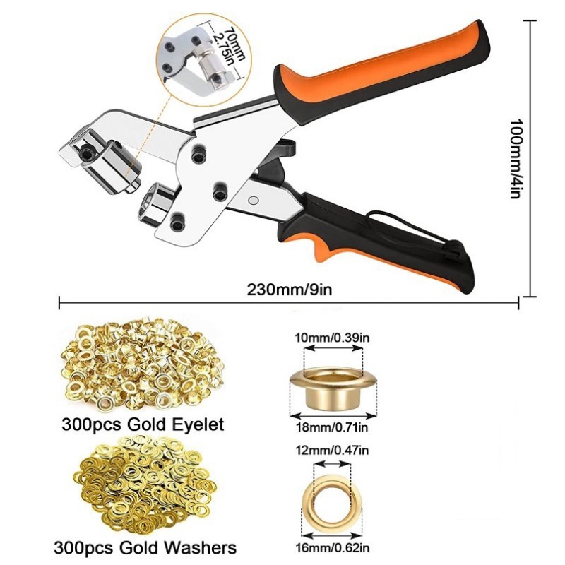 Grommet Tool Kit Grommet Press - Leatherwork Hand Press recensie en prijs