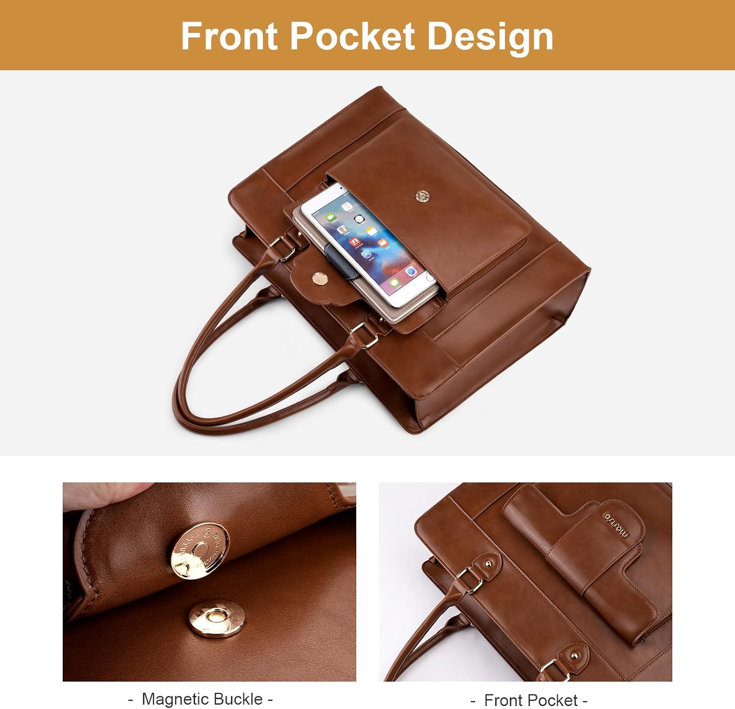 MOSISO laptoptas voor dames 15 - Leather Work Laptop Bag recensie en prijs