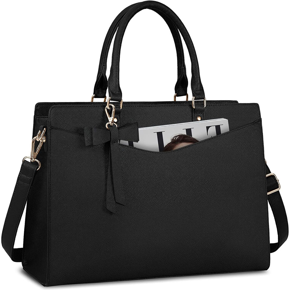 Laptoptas voor dames 15,6 inch - Leather Work Laptop Bag recensie en prijs