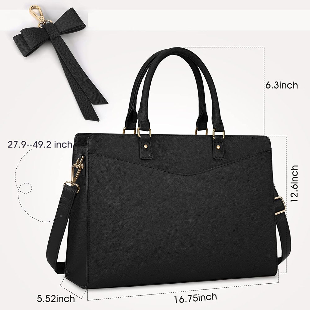 Laptoptas voor dames 15,6 inch - Leather Work Laptop Bag recensie en prijs