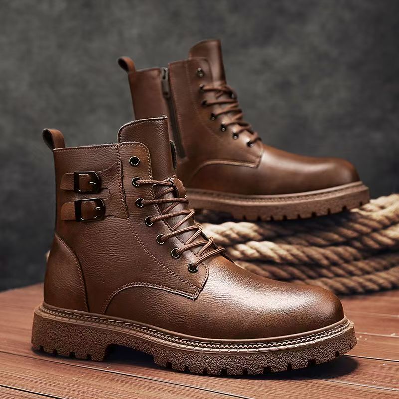 Mannen Herfst Winter Big Size  - Leather Work Boots recensie en prijs
