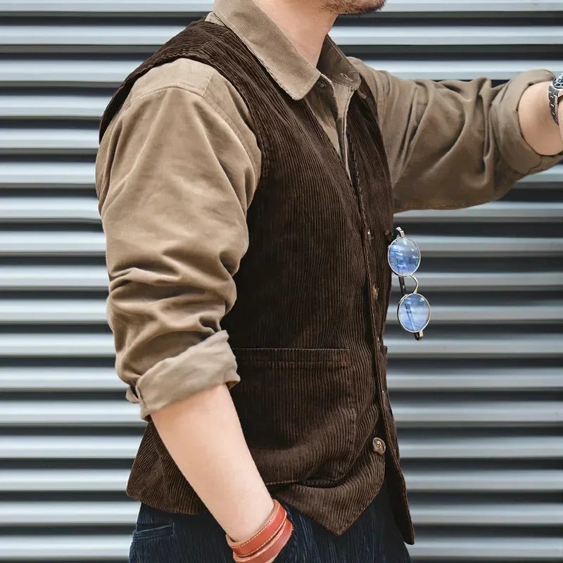 Werkkleding Amerikaans retro v - Leather Work Vest recensie en prijs