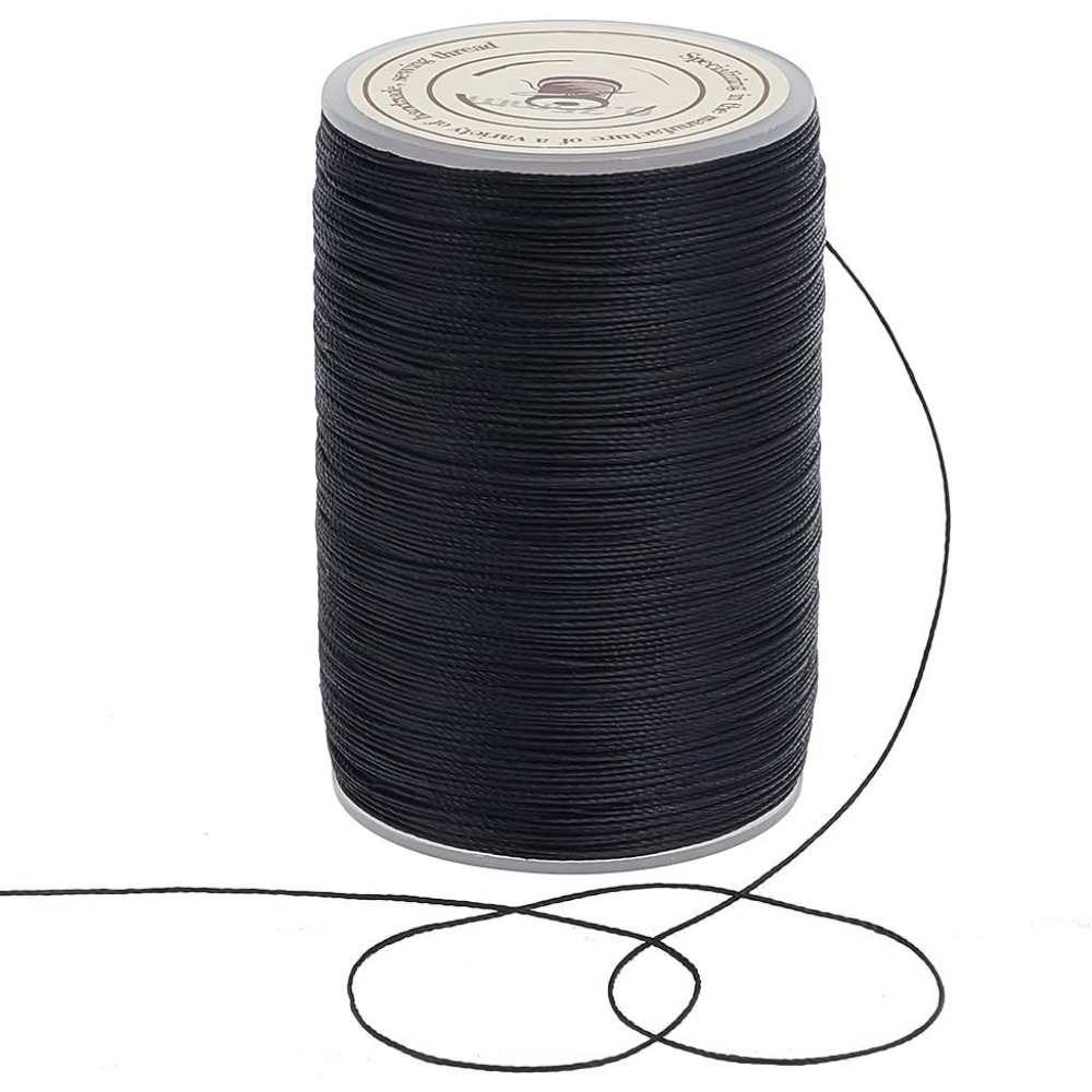 175 yards / 160 m zwart gewaxt - Leatherwork Thread recensie en prijs