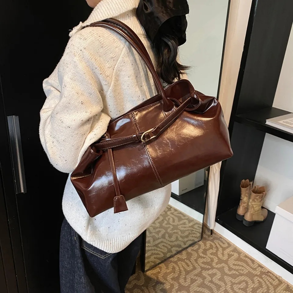 Winterolie PU lederen hobo han - Leather Work Handbags recensie en prijs