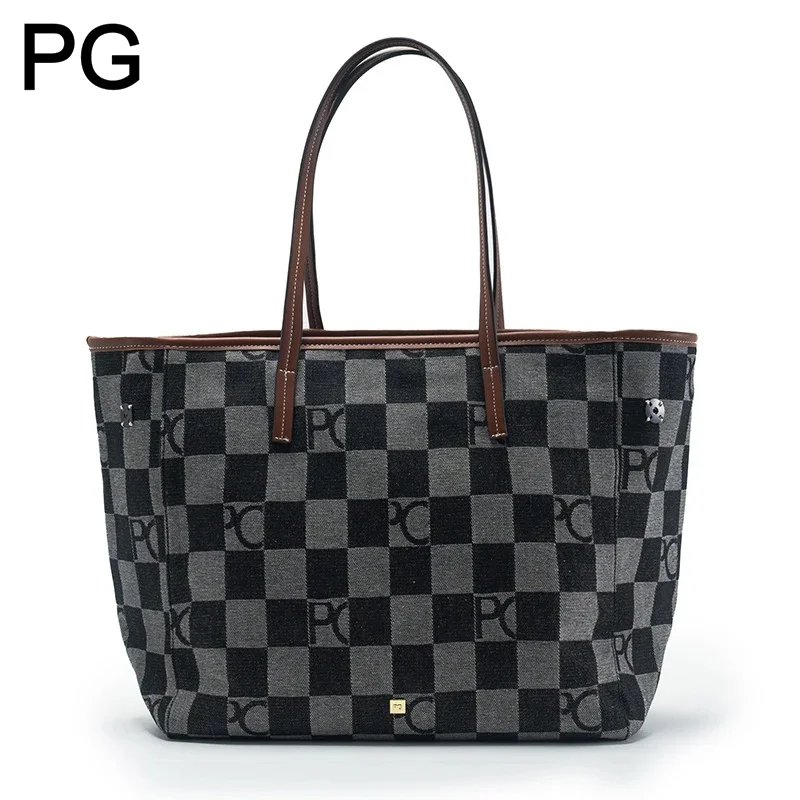 PG Retro Dames Geruite Tote Ba - Leatherwork Letters recensie en prijs