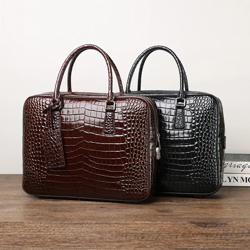 2025 Nieuwe Luxe Alligator Pat - Leather Work Laptop Bag recensie en prijs