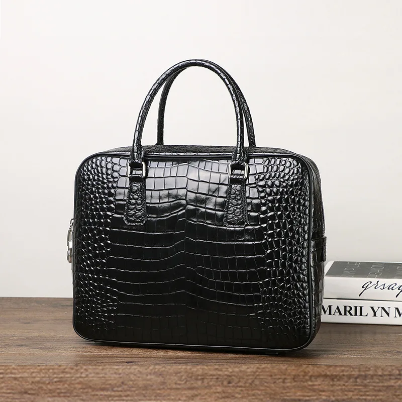 2025 Nieuwe Luxe Alligator Pat - Leather Work Laptop Bag recensie en prijs