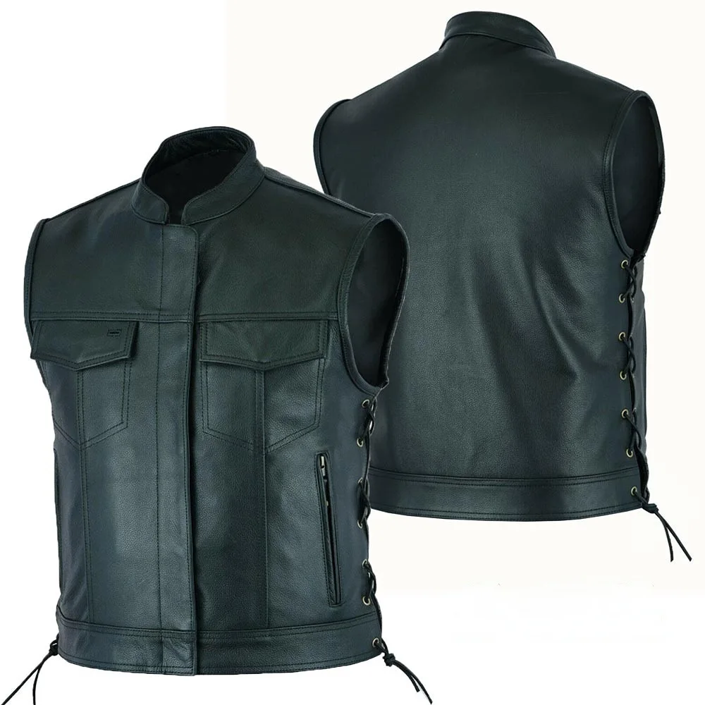 Vest Leer Punk Mode Casual Jas - Leather Work Vest recensie en prijs