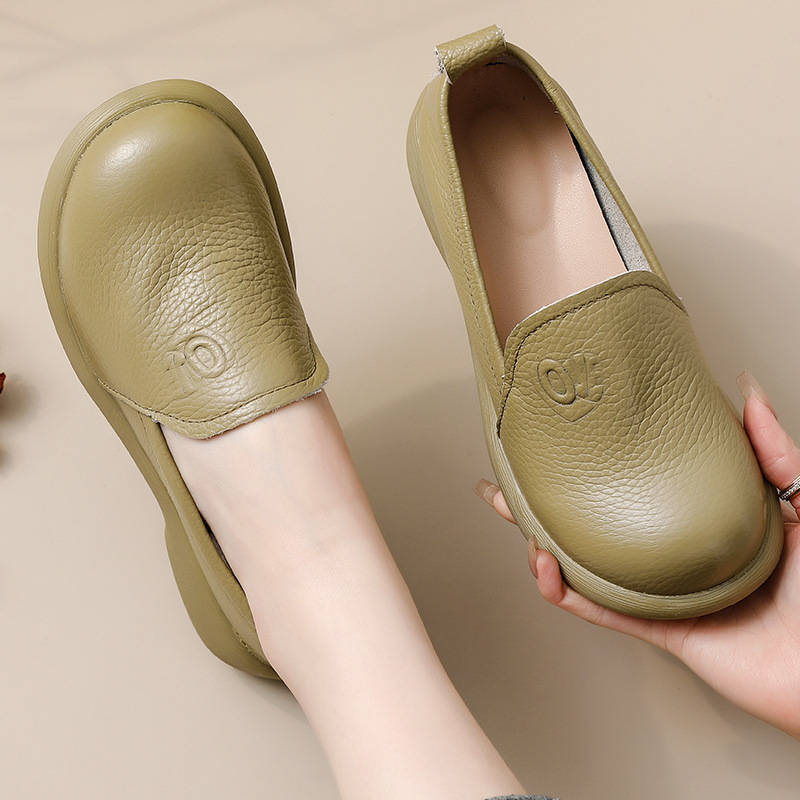 2025 Echt lederen loafers Dame - Leather Work Flats Women recensie en prijs