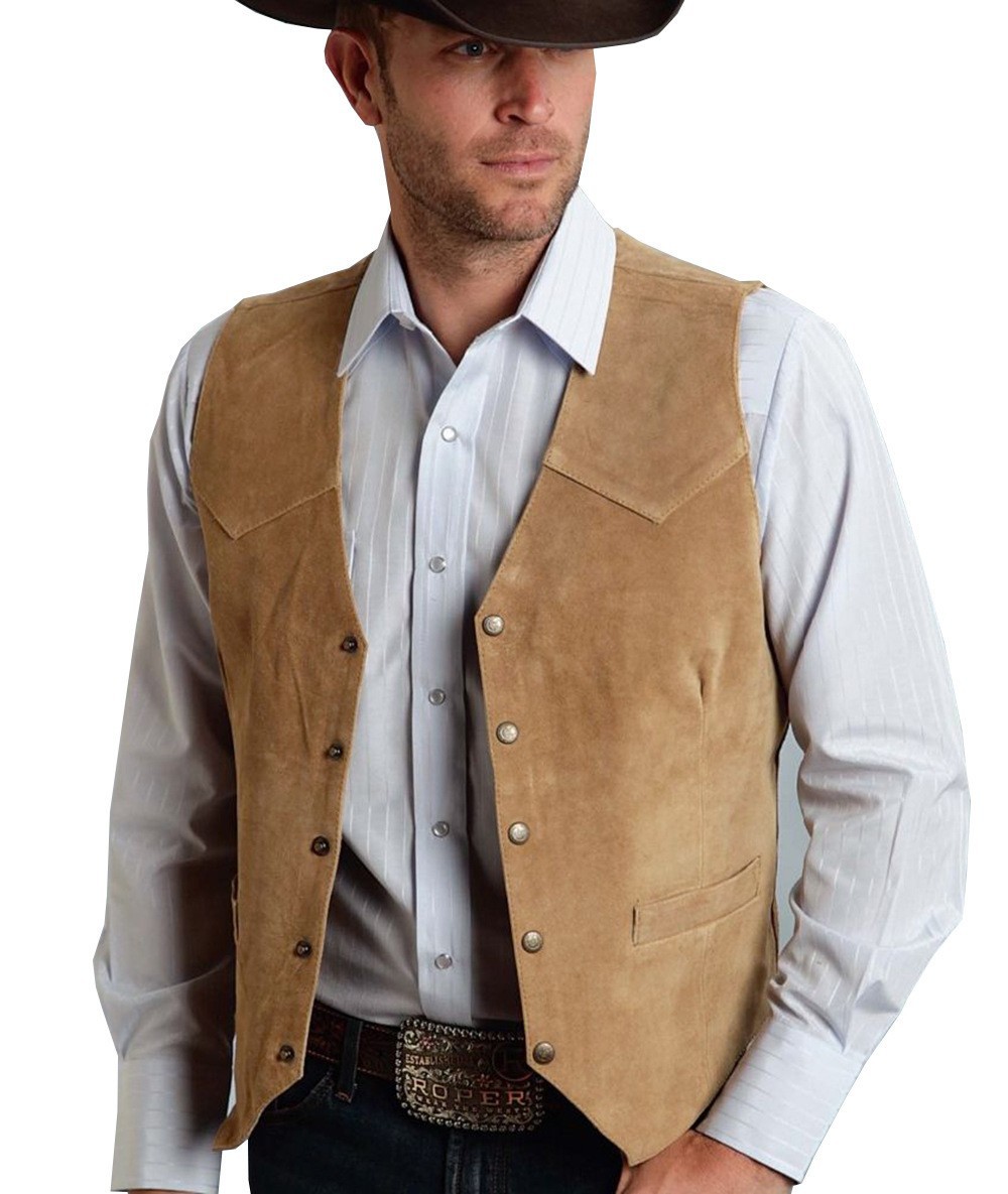 2026 Heren Vest Goud Suède Lee - Leather Work Vest recensie en prijs