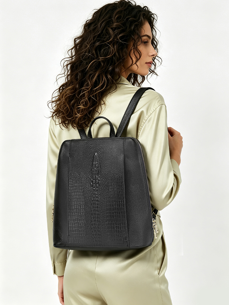 Zency Damesrugzak van krokodil - Leather Work Laptop Bag recensie en prijs